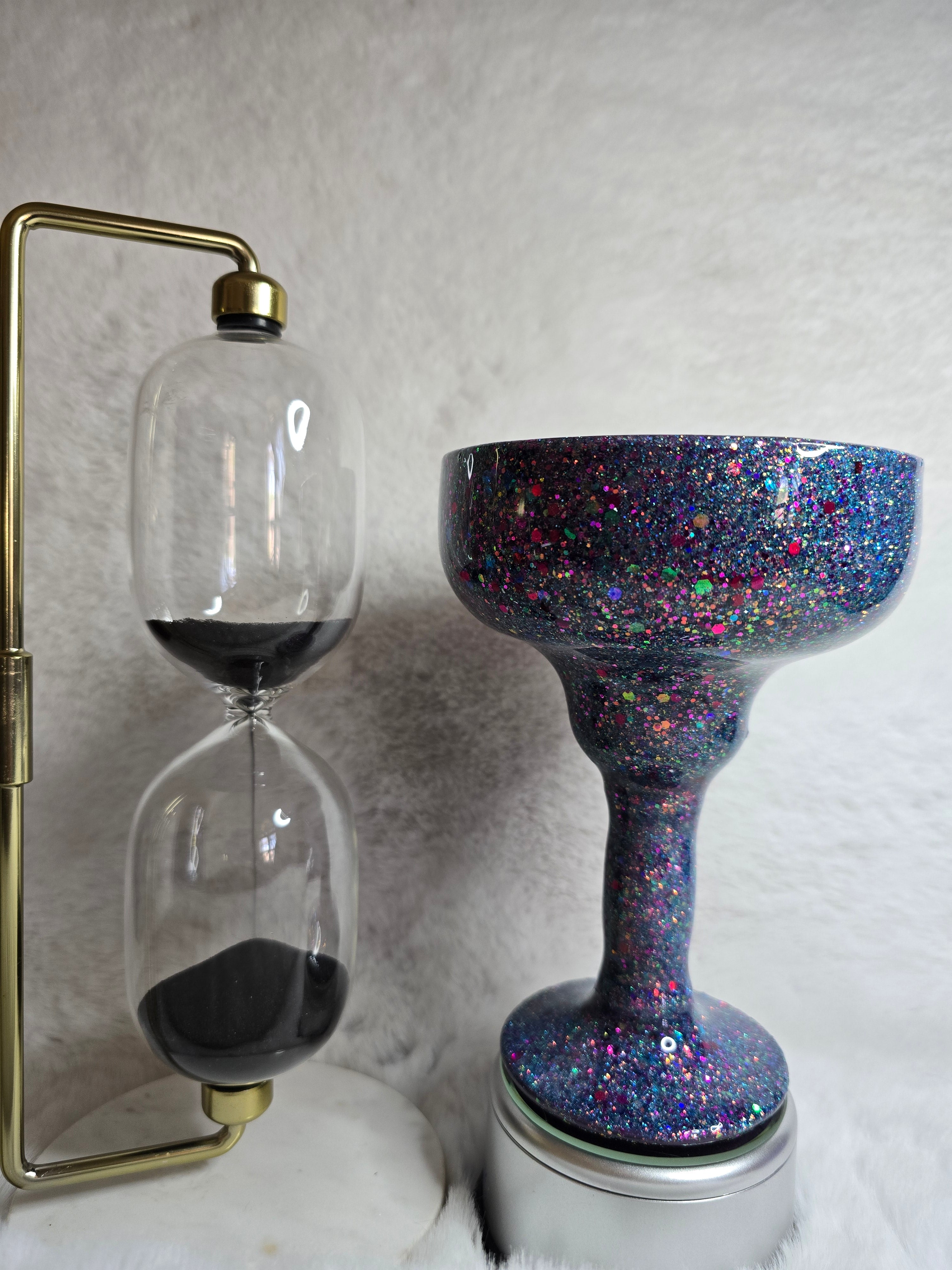 13.5 oz Margarita Glittered Glass