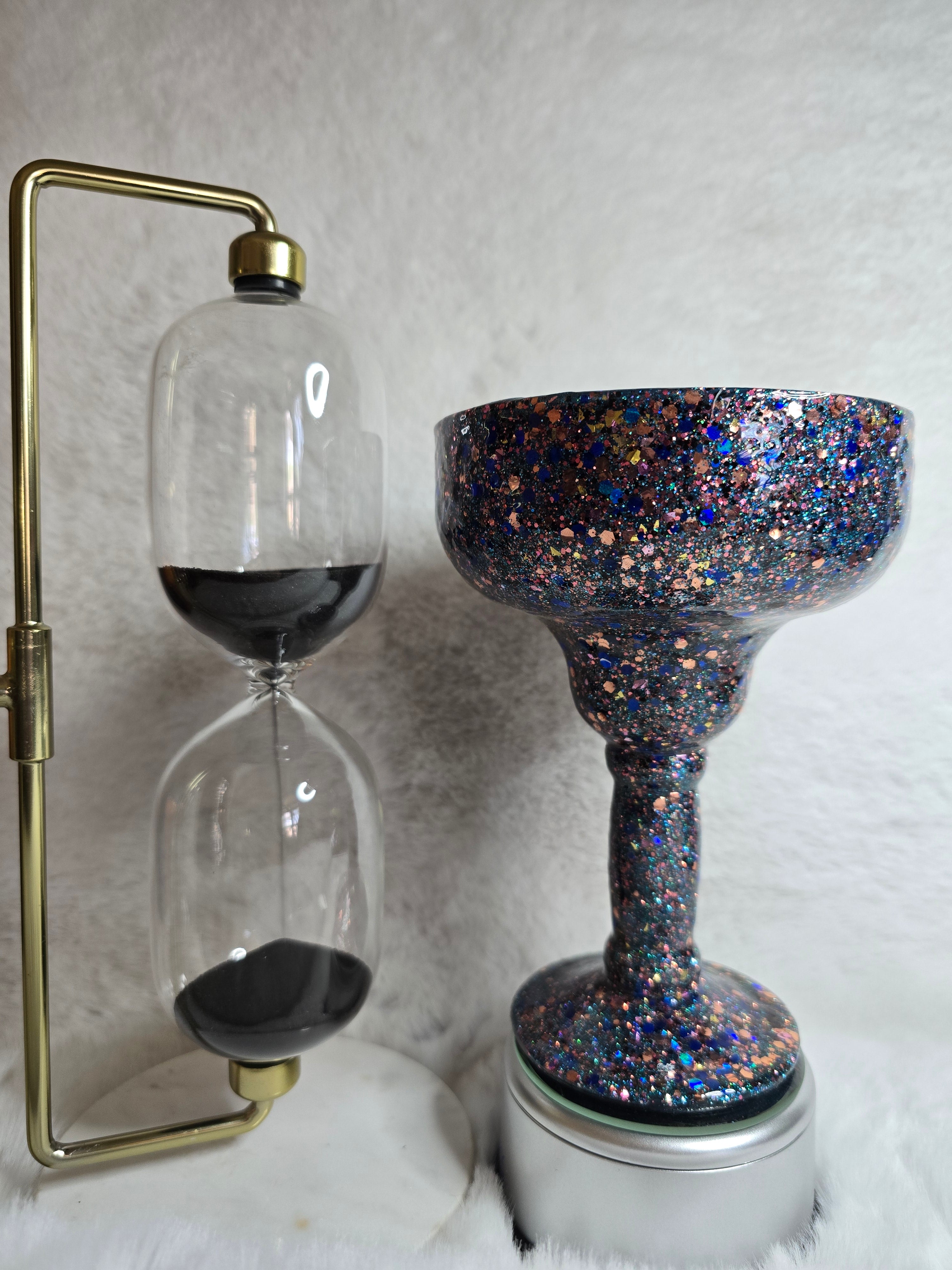 13.5 oz Margarita Glittered Glass