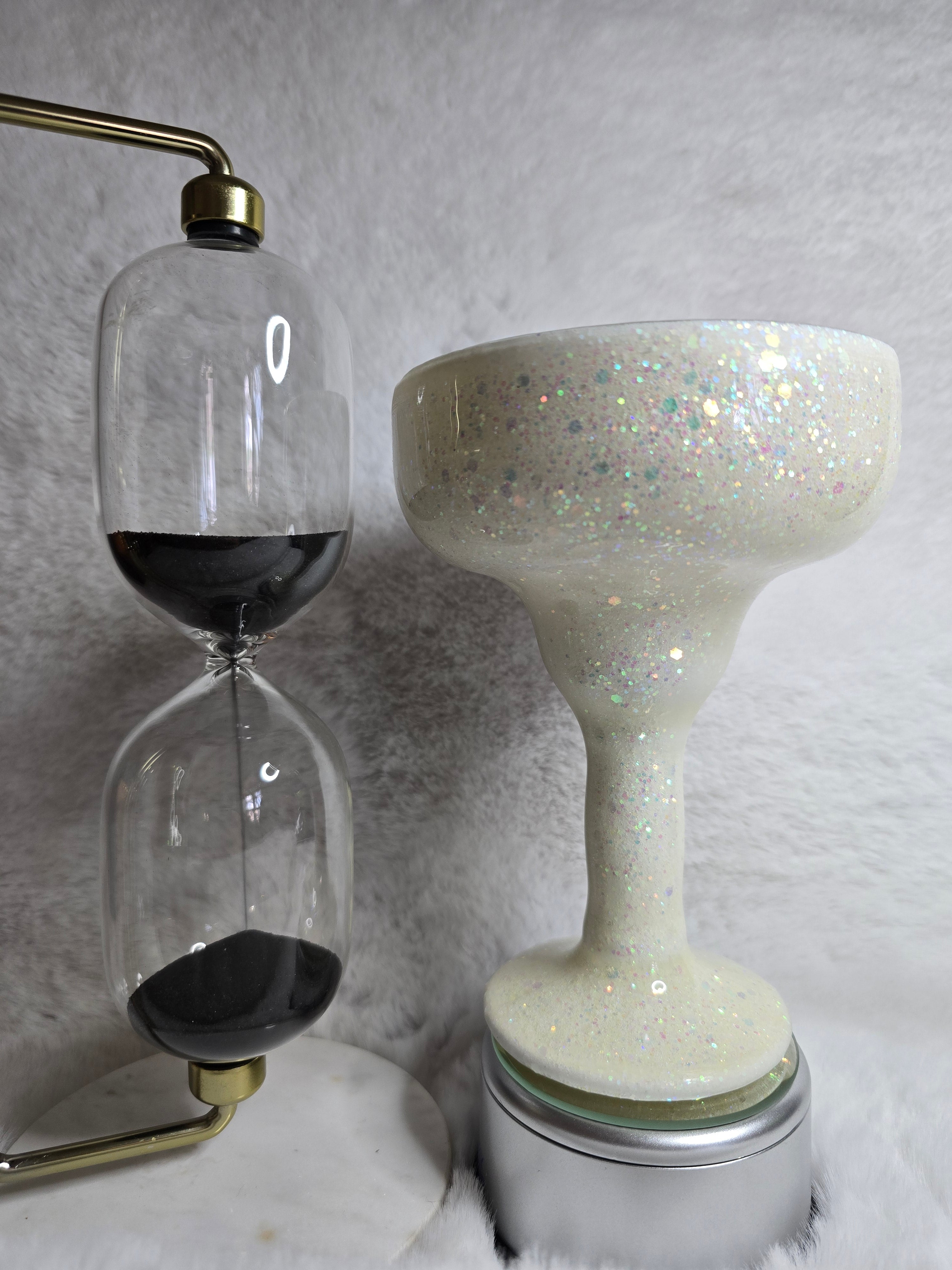 13.5 oz Margarita Glittered Glass