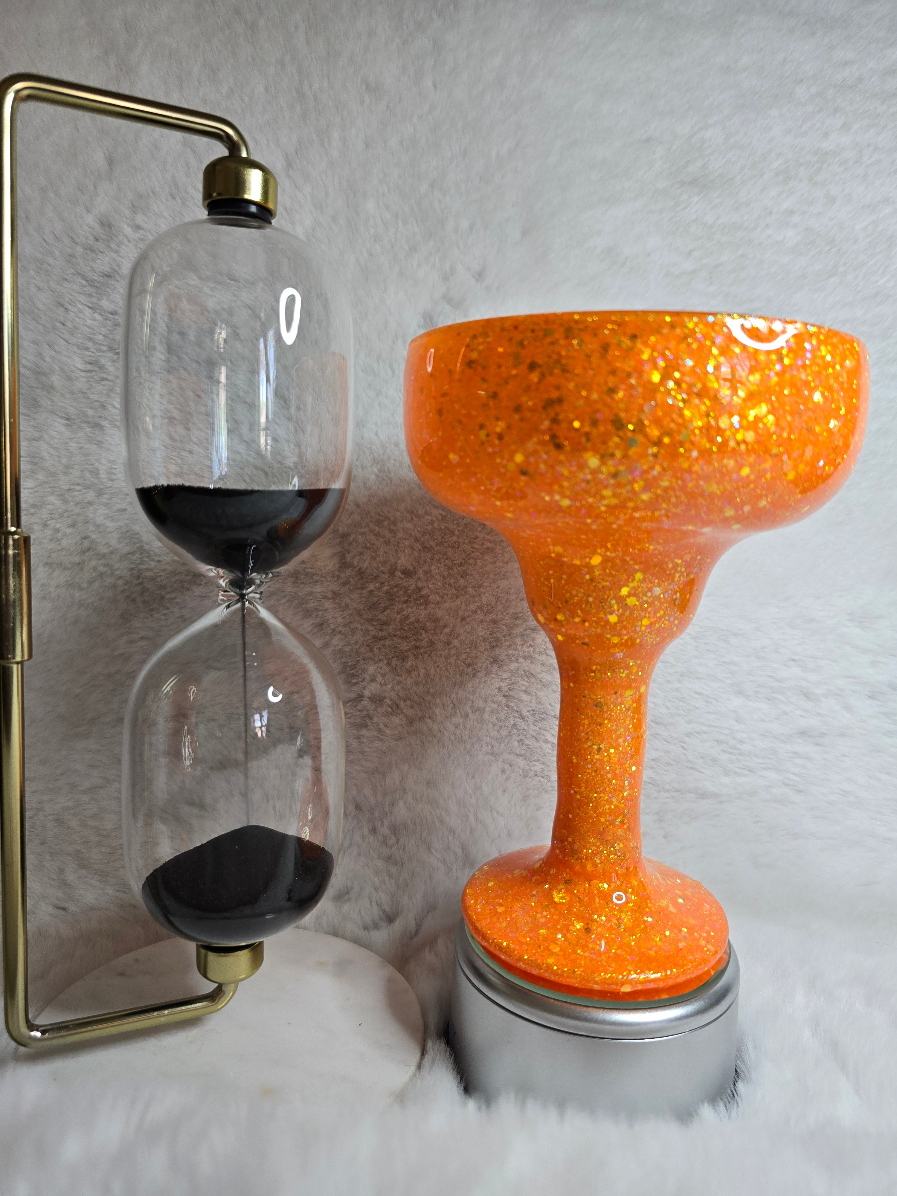 13.5 oz Margarita Glittered Glass