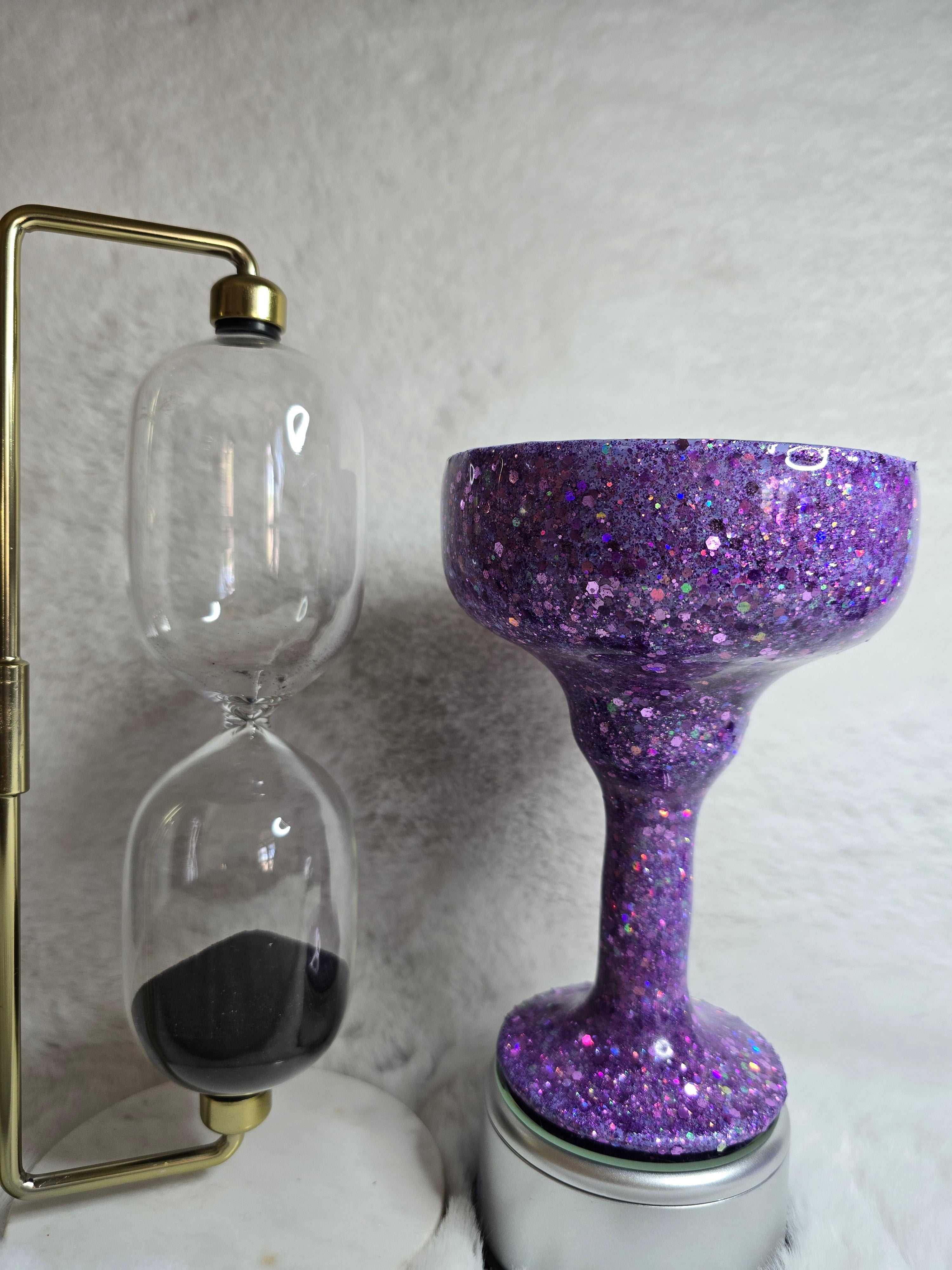 13.5 oz Margarita Glittered Glass