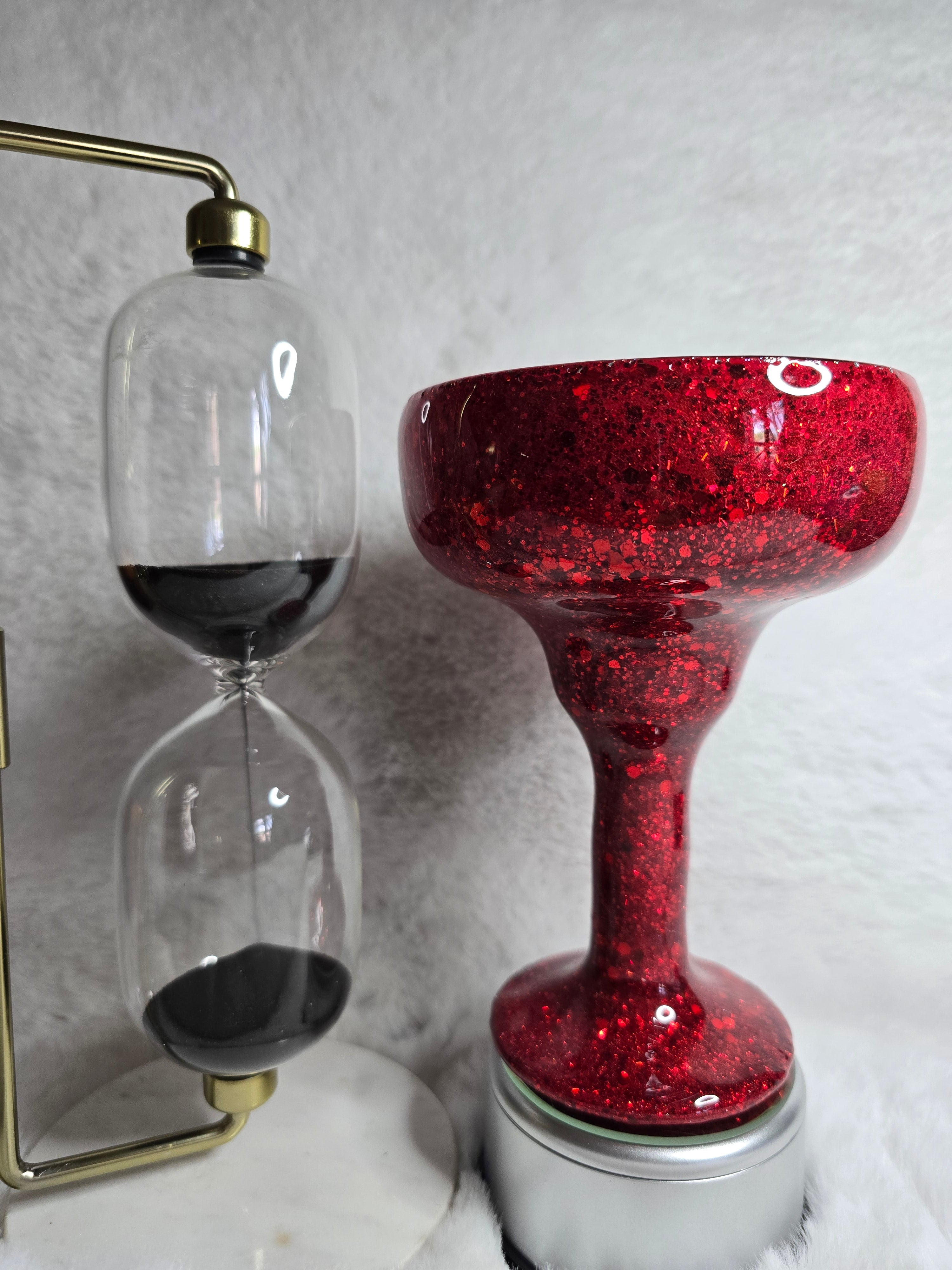13.5 oz Margarita Glittered Glass