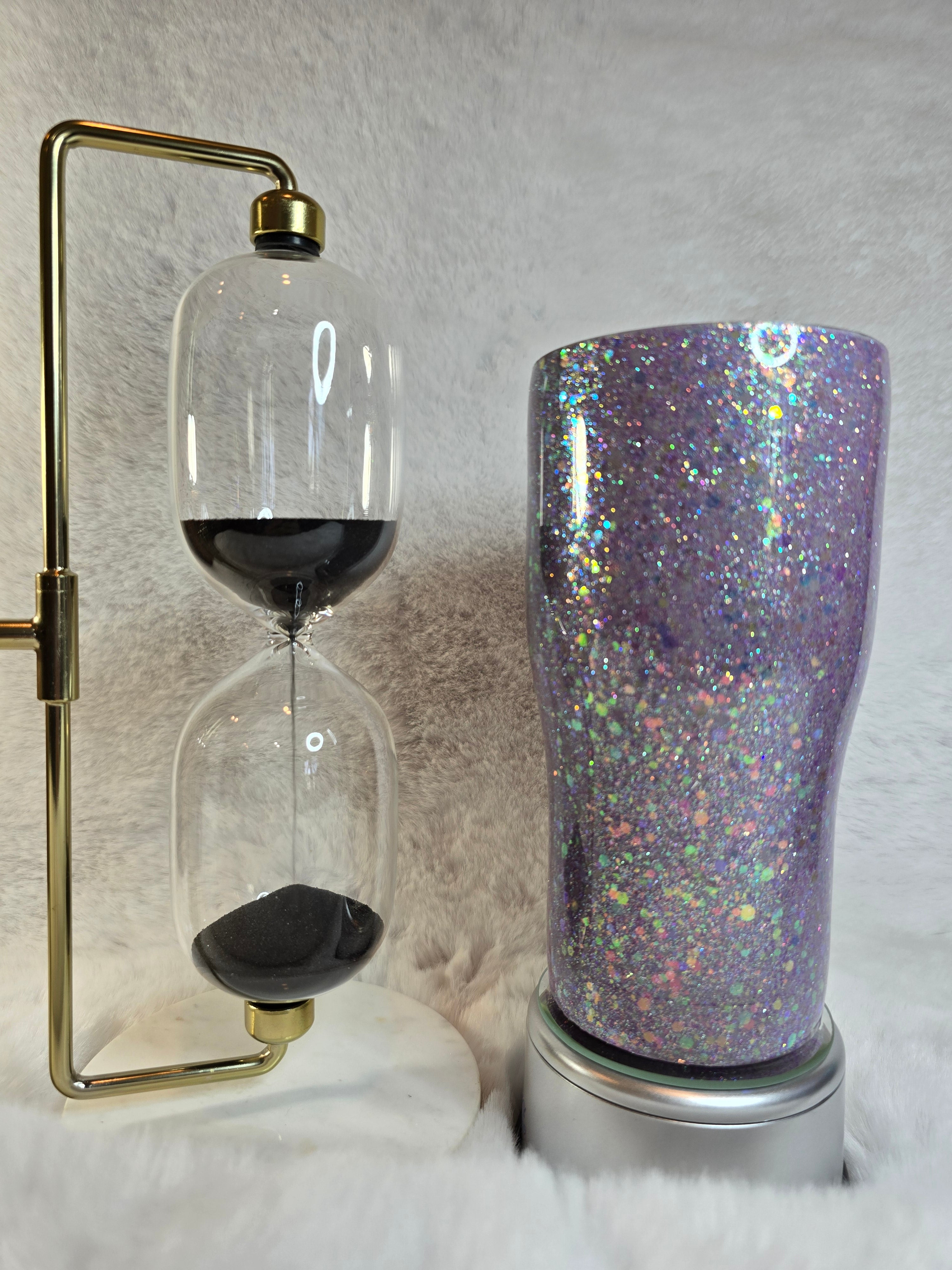 20 oz Glittered Base Tumbler with Twist Lid