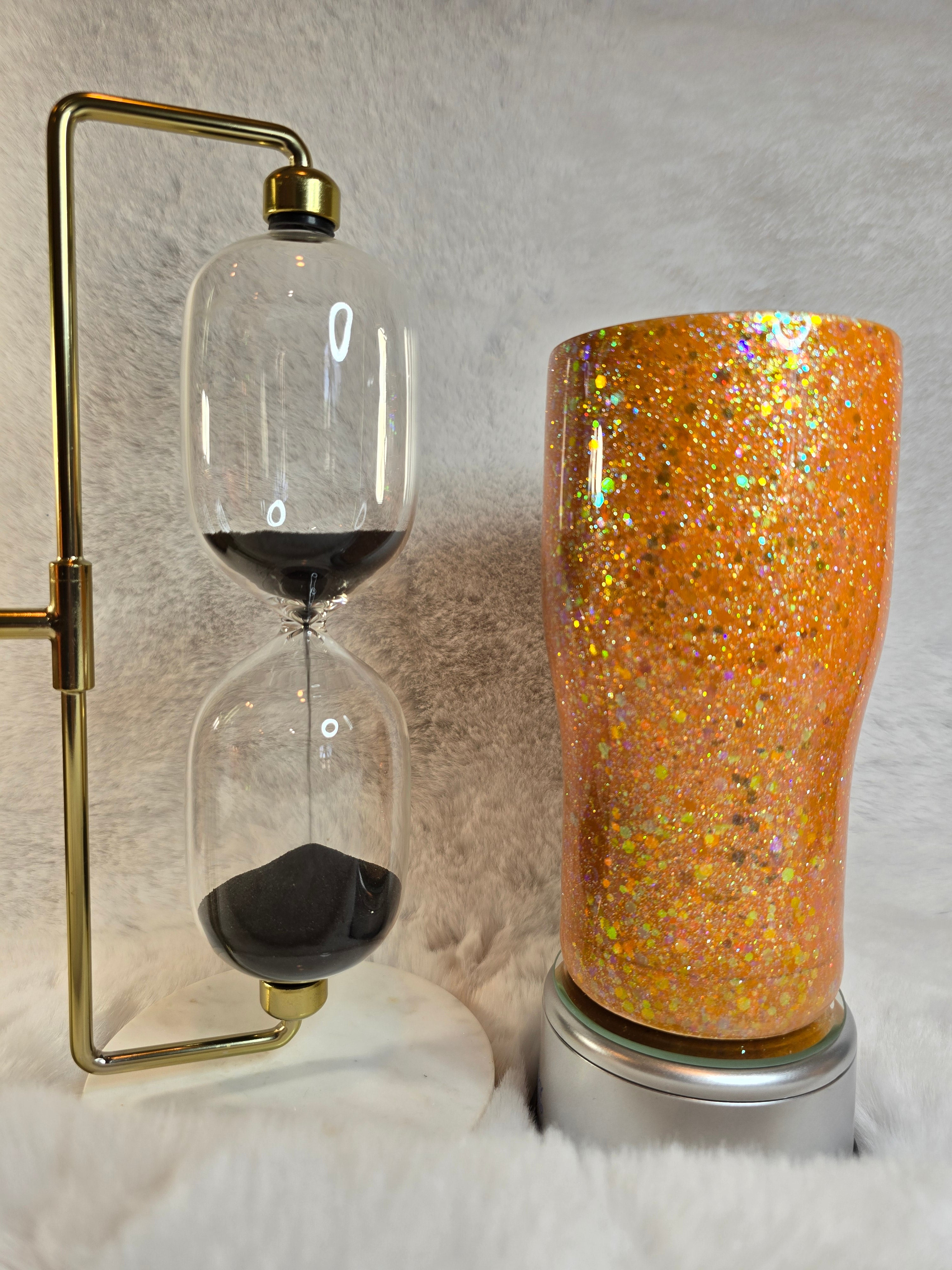 20 oz Glittered Base Tumbler with Twist Lid