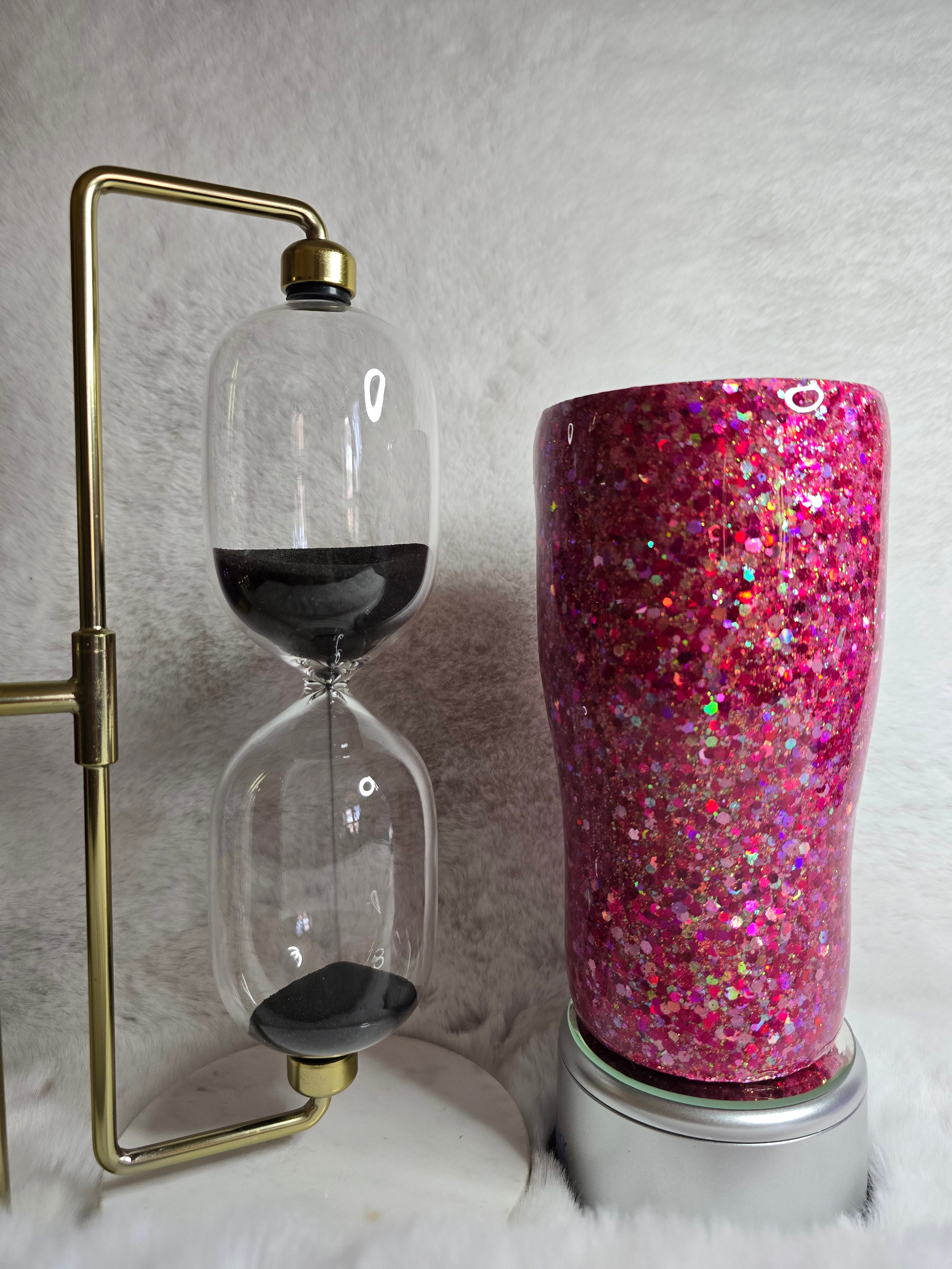 20 oz Glittered Base Tumbler with Twist Lid