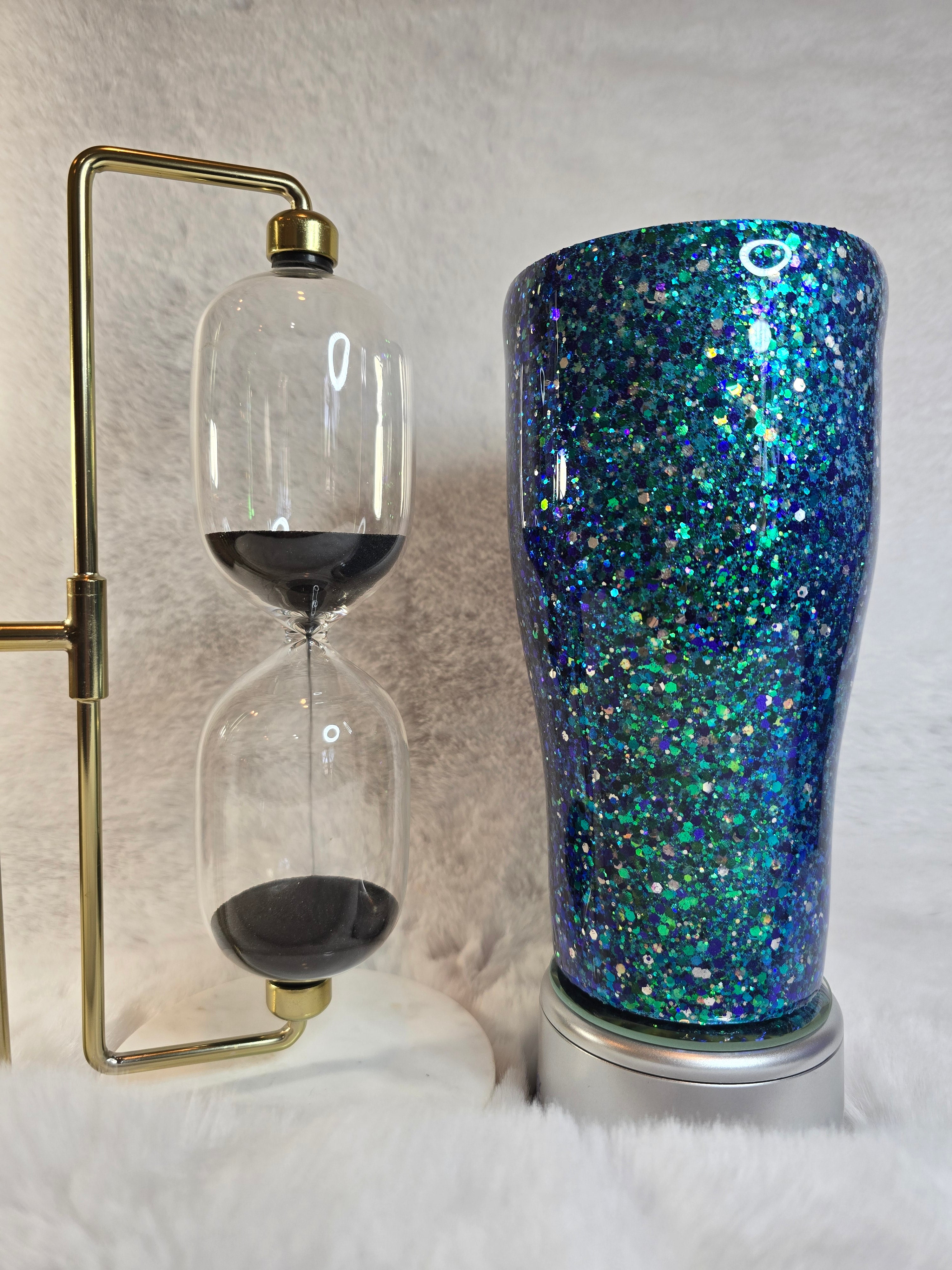 30 oz Glittered Base Tumbler with Twist Lid