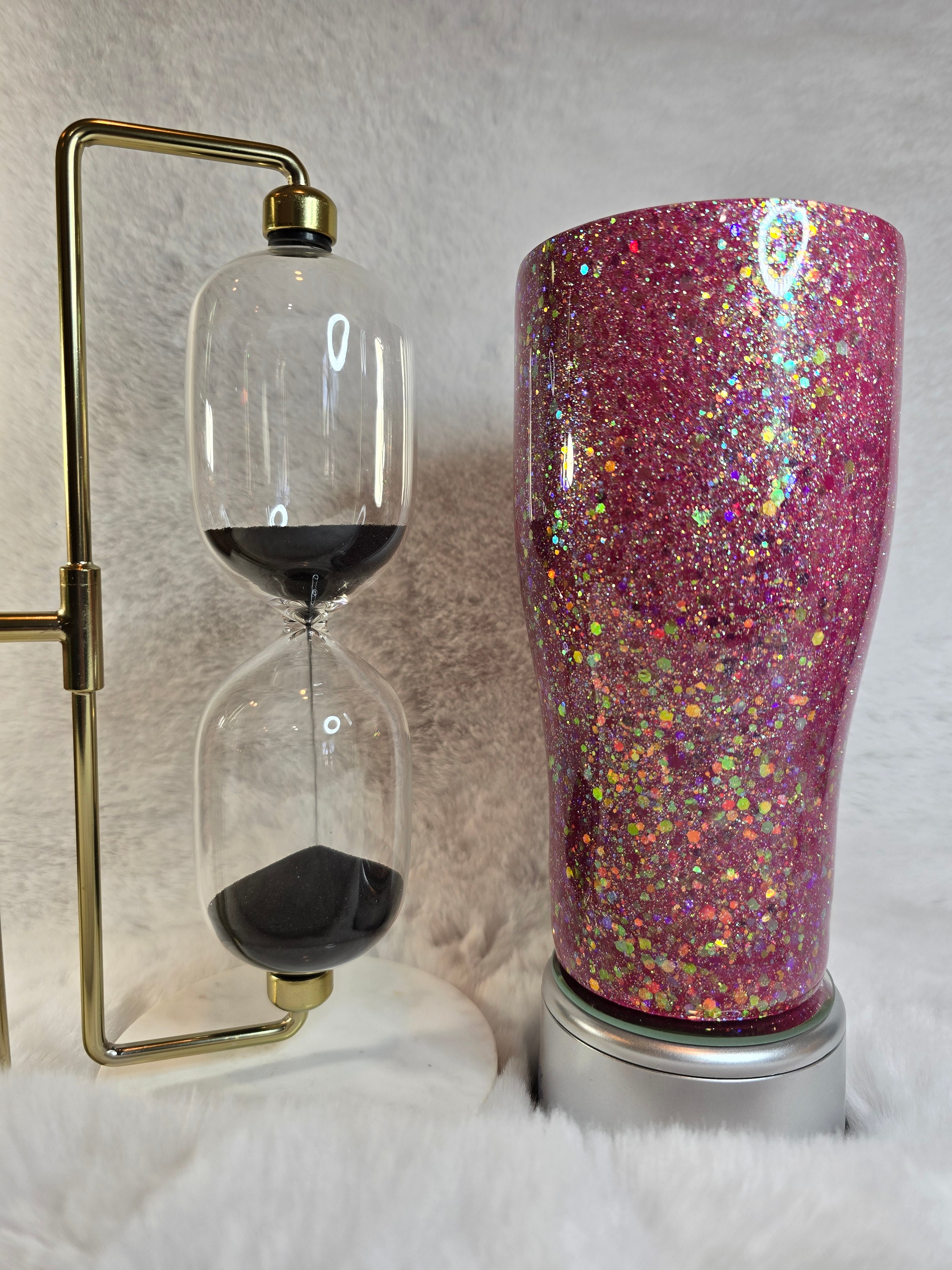 30 oz Glittered Base Tumbler with Twist Lid