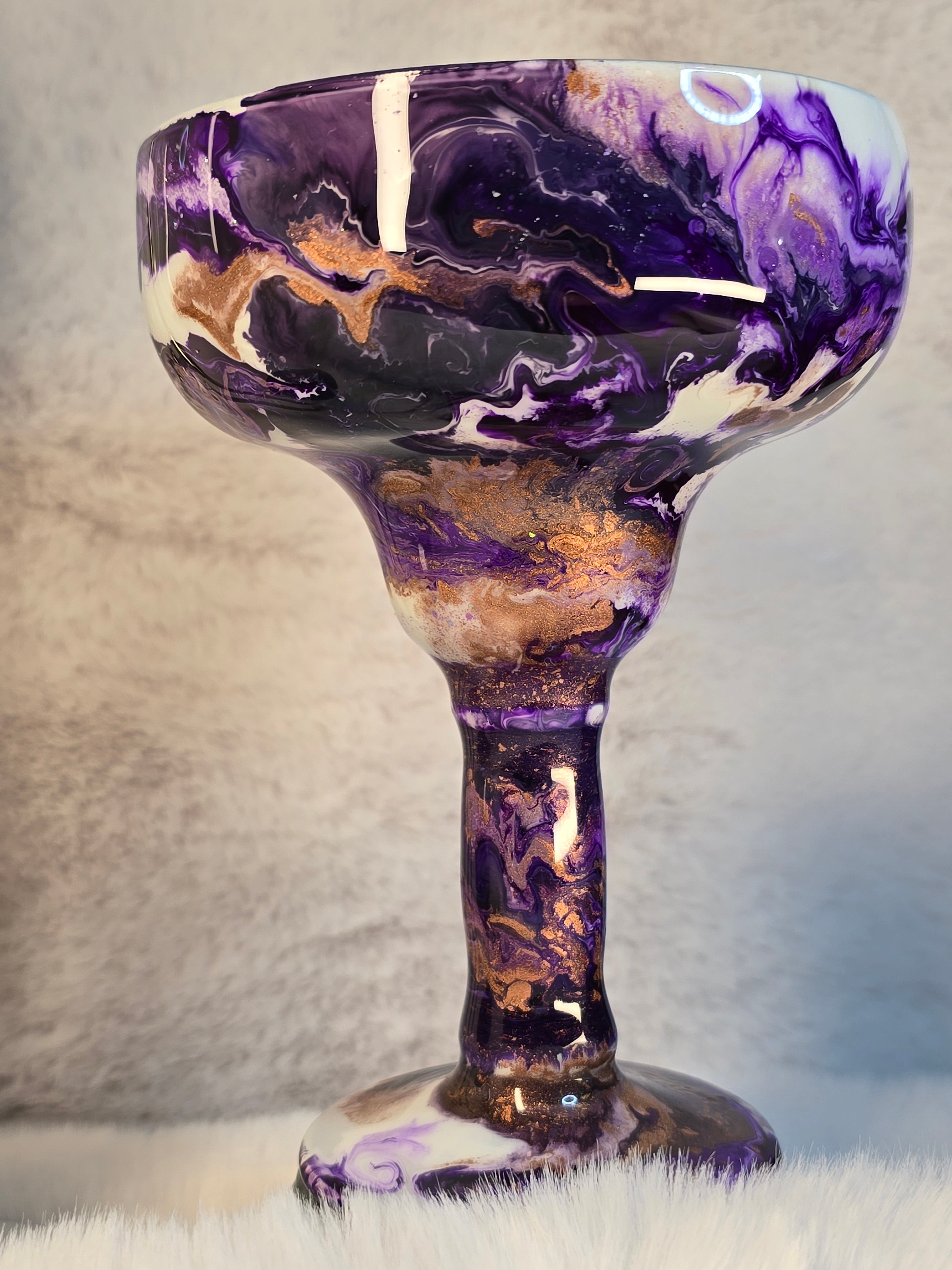 Multicolor Design Margarita Glass - Ready to Ship