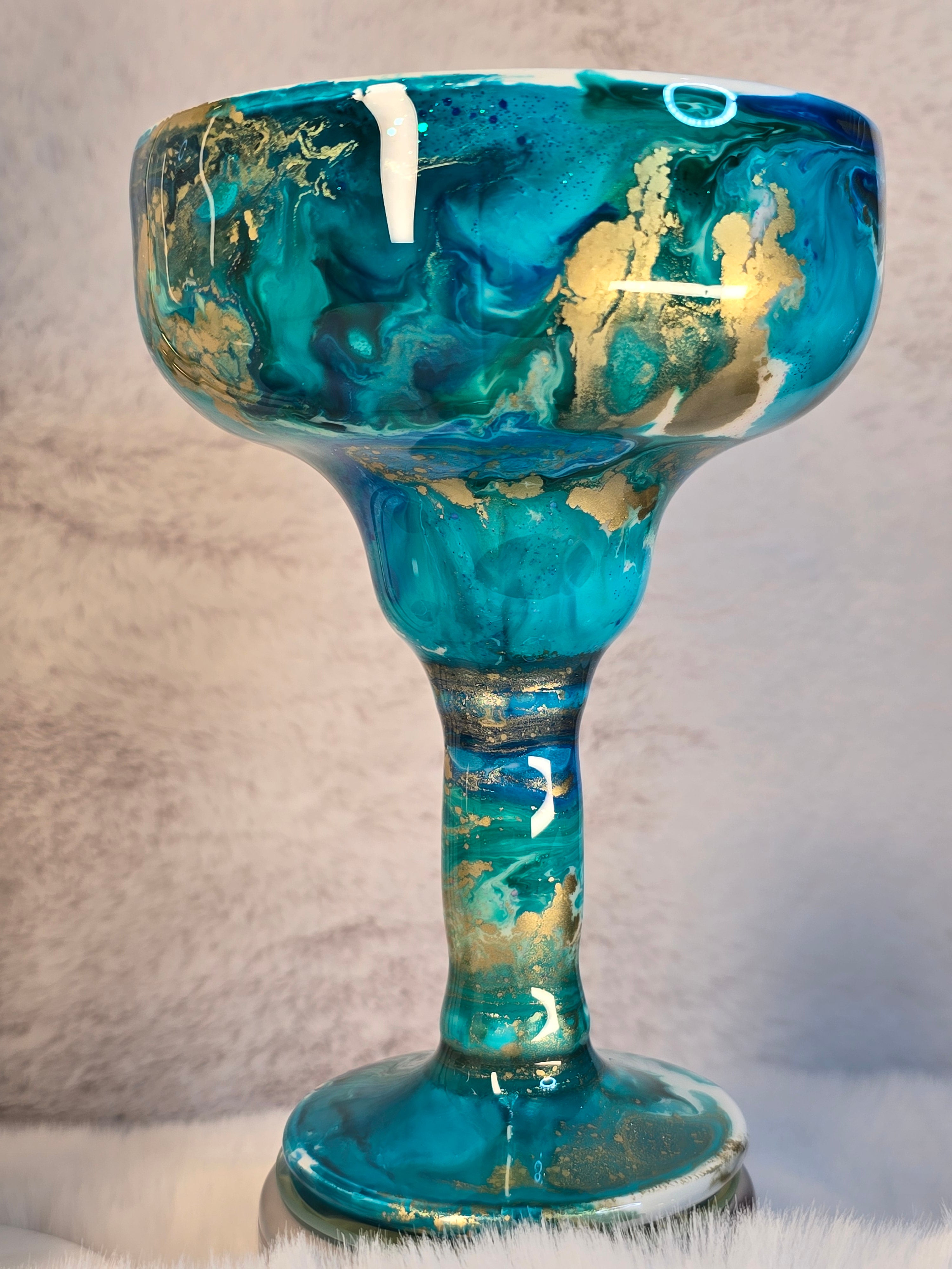 Multicolor Design Margarita Glass - Ready to Ship