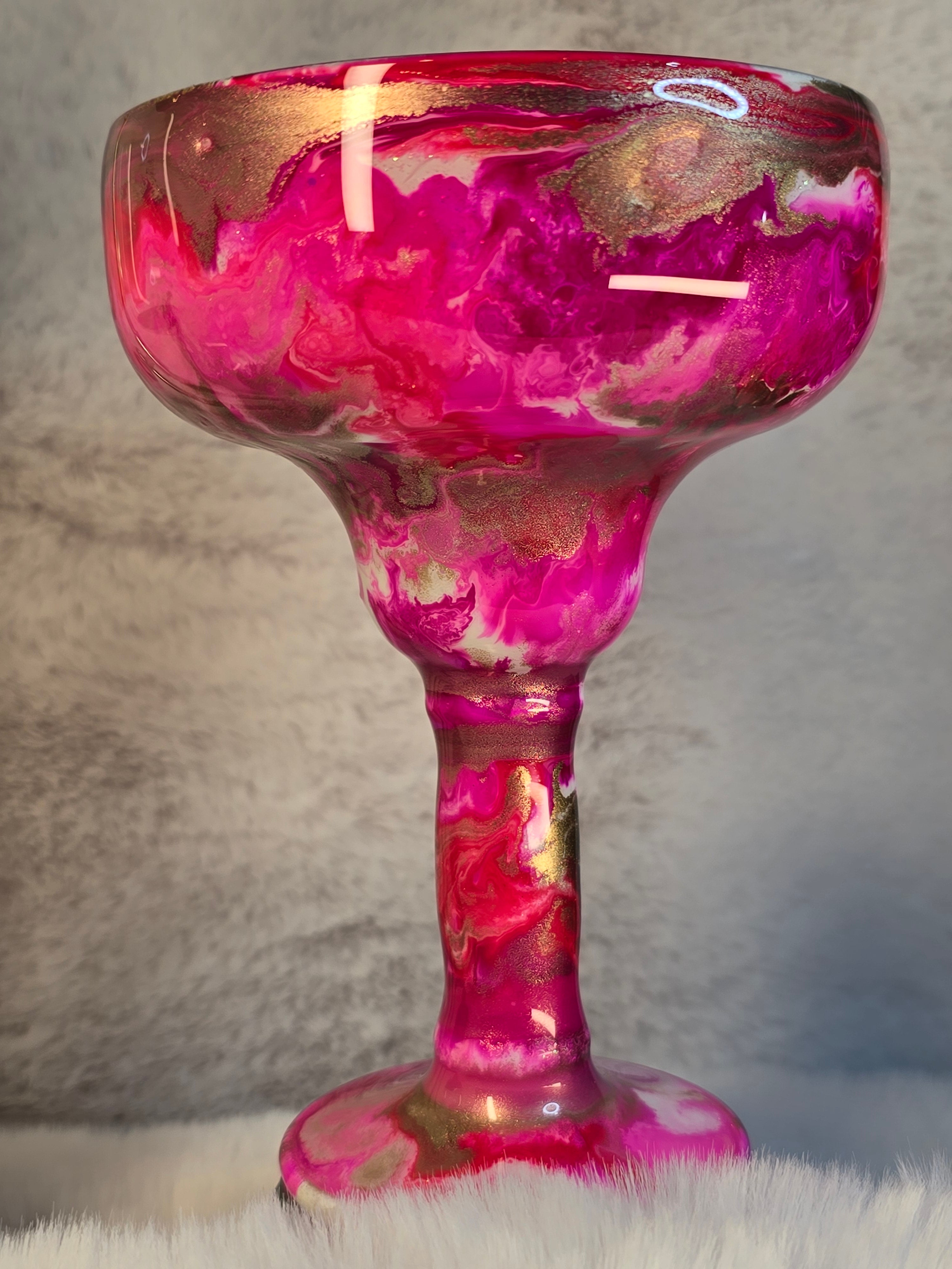 Multicolor Design Margarita Glass - Ready to Ship
