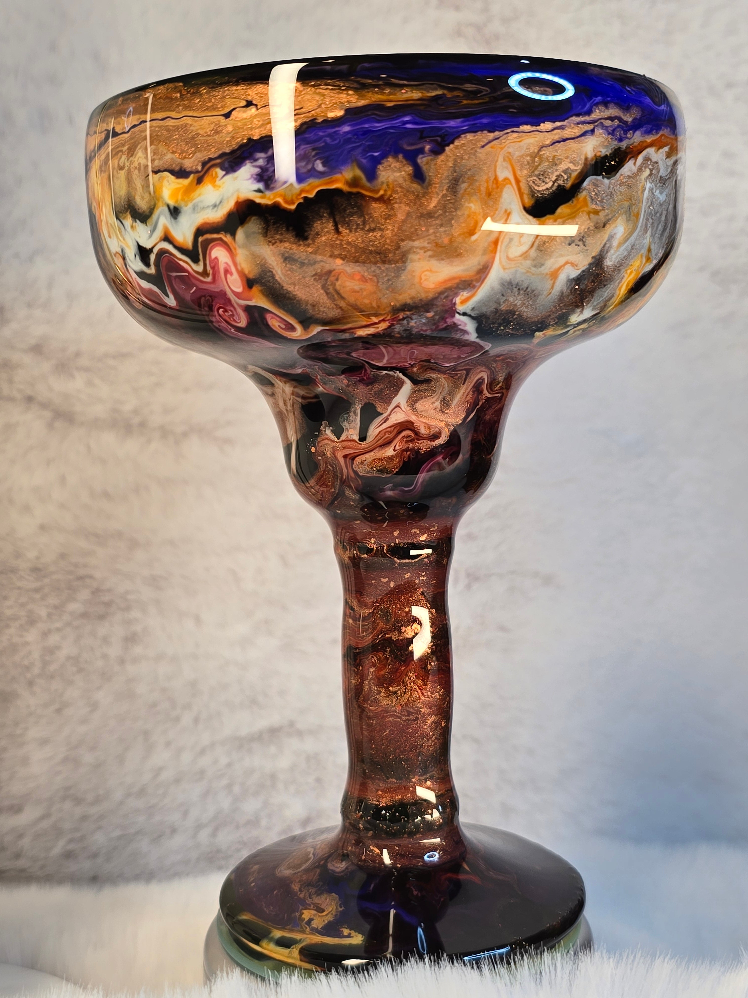 Multicolor Design Margarita Glass - Ready to Ship