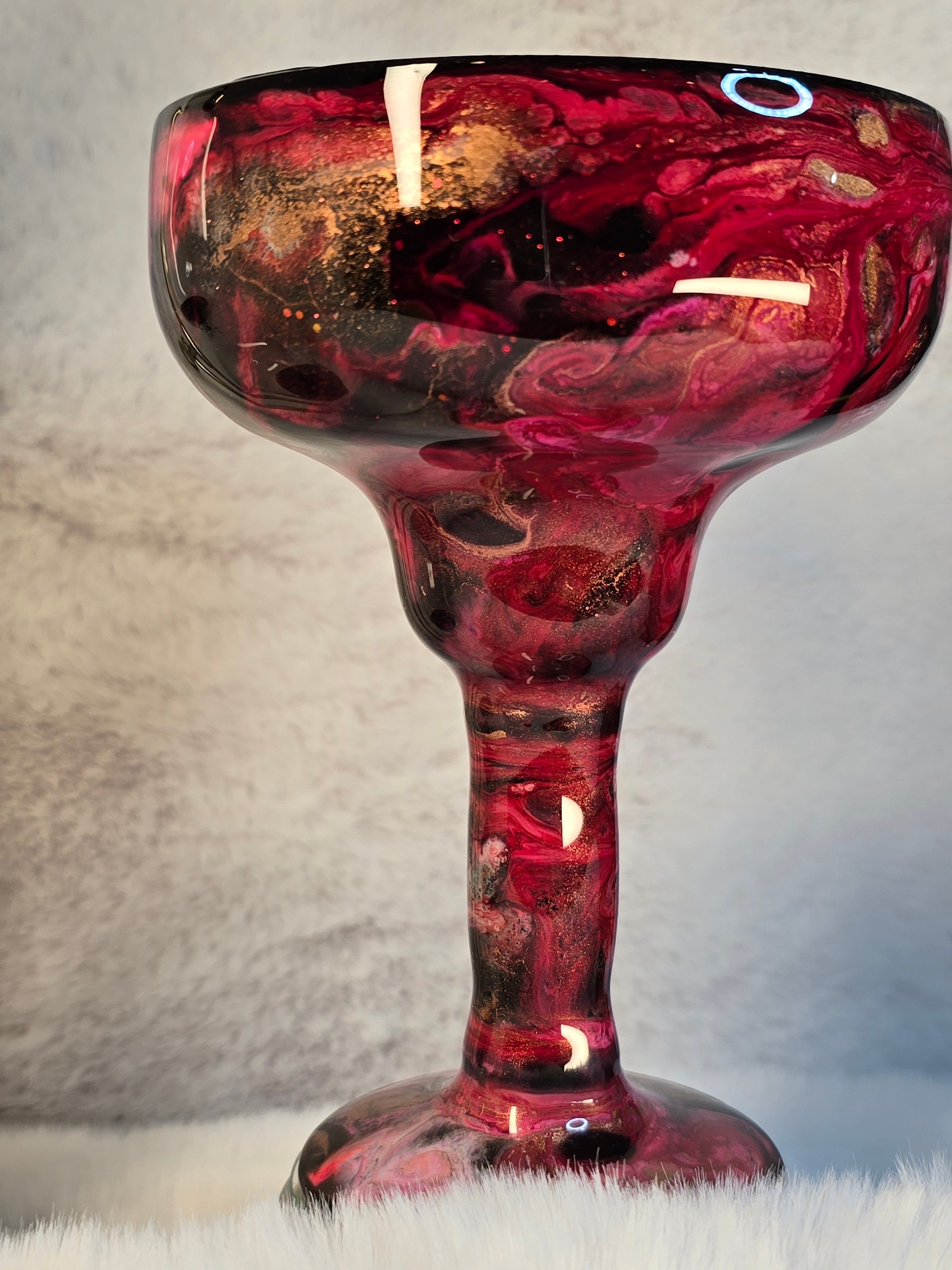 Multicolor Design Margarita Glass - Ready to Ship