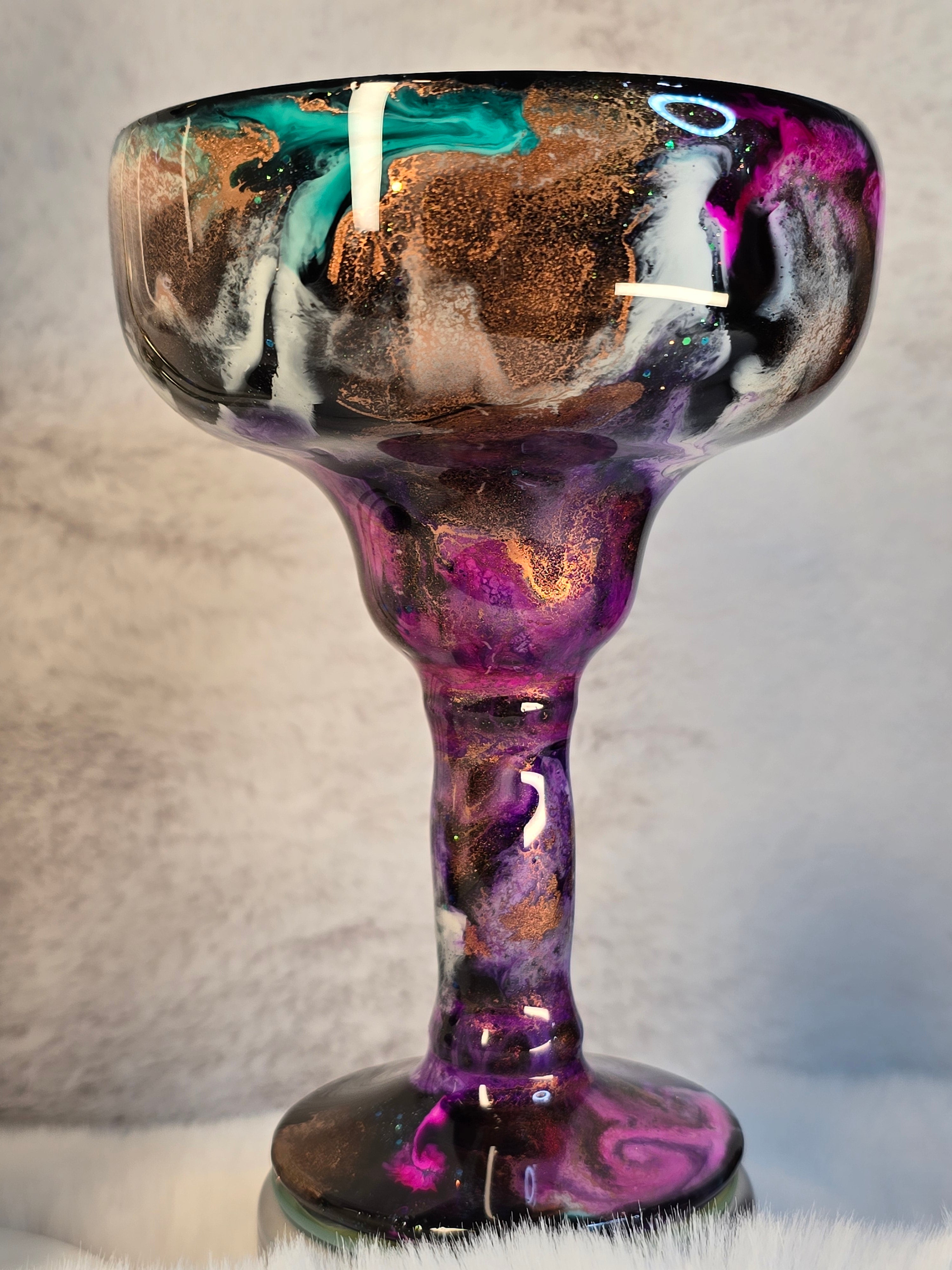 Multicolor Design Margarita Glass - Ready to Ship