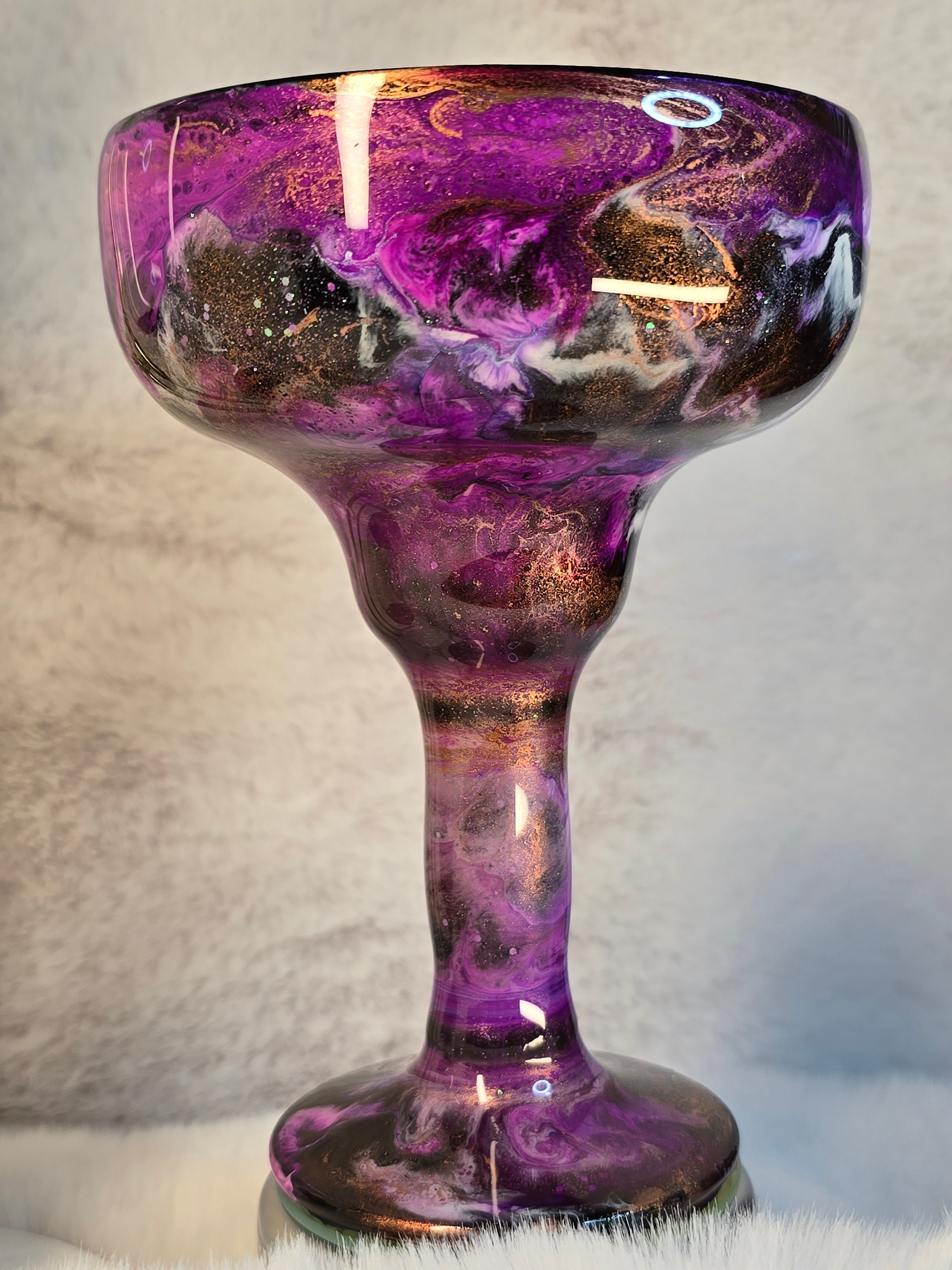 Multicolor Design Margarita Glass - Ready to Ship