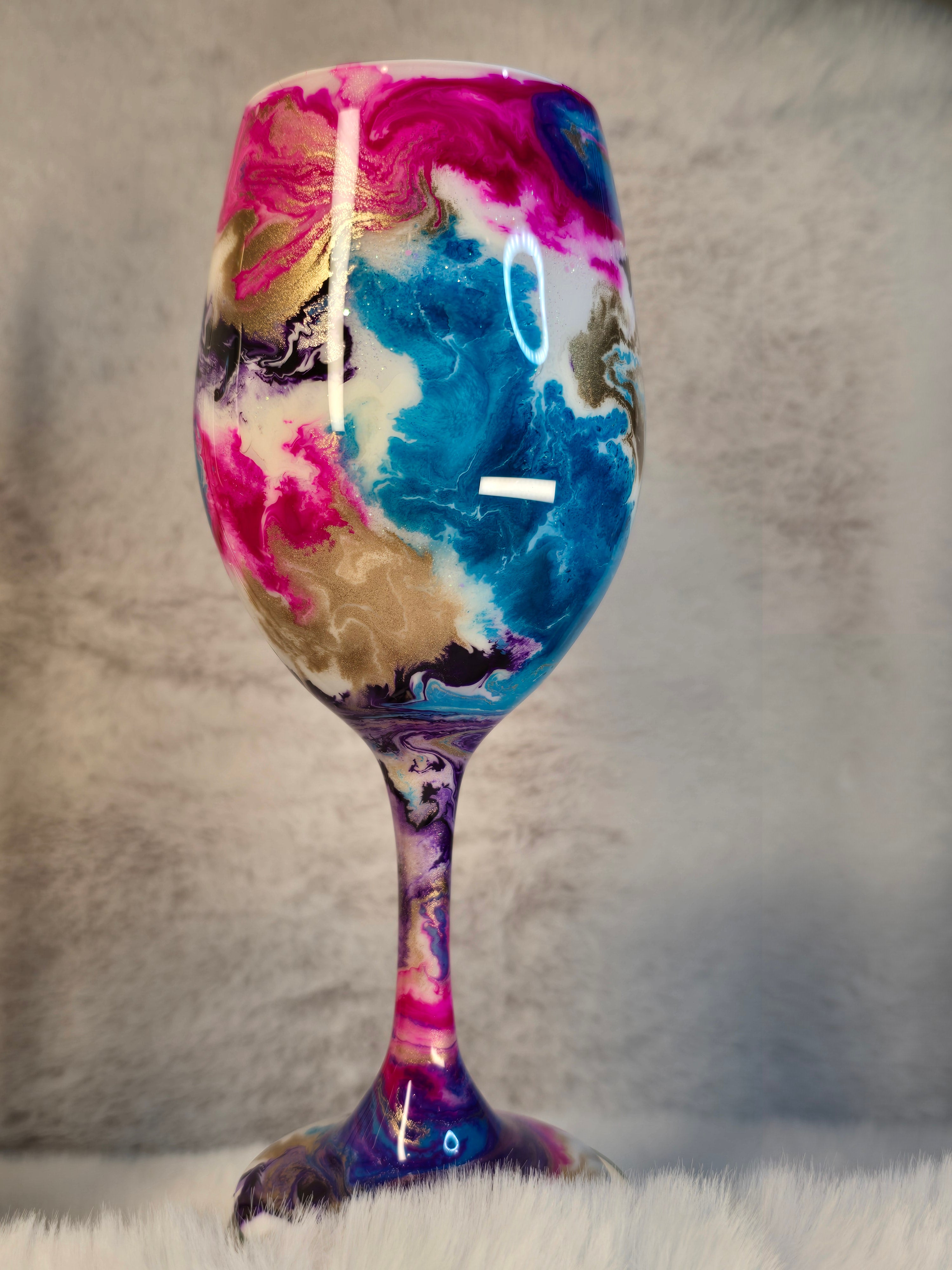 Multicolor Design Wine Glass - Ready to ship